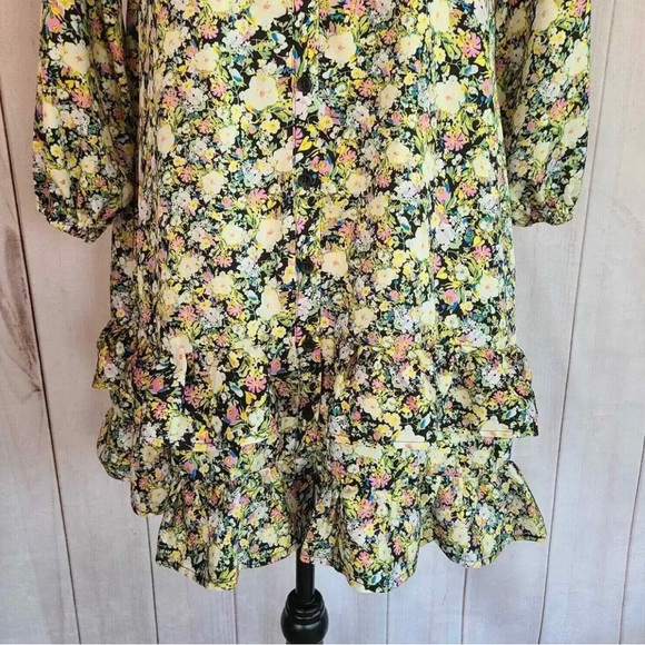 Code X Mode Multicolor Floral Print Button Down Dress - Picture 2 of 10